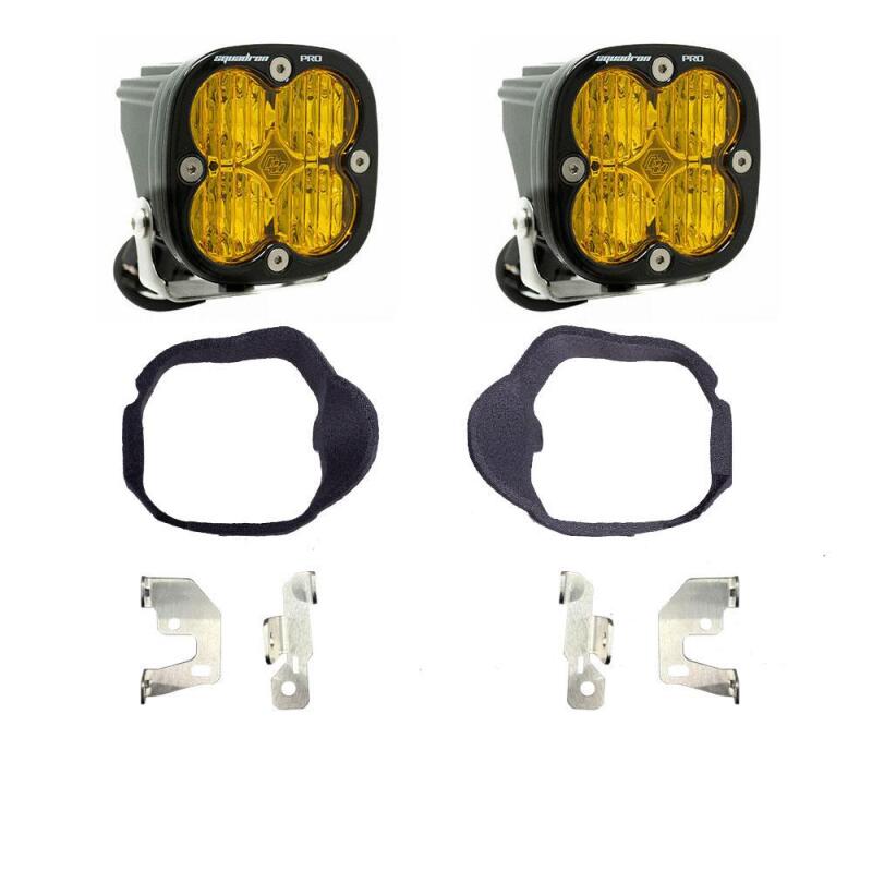 Baja Designs 14-18 Mercedes Sprinter Van Squadron Pro Fog Pocket Light Kit - Baja Amber