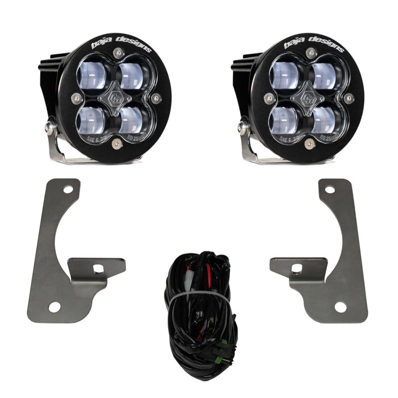 Baja Designs 07-18 Wrangler JK w/Premium OE Bumper Squadron R SAE Fog Pocket Kit