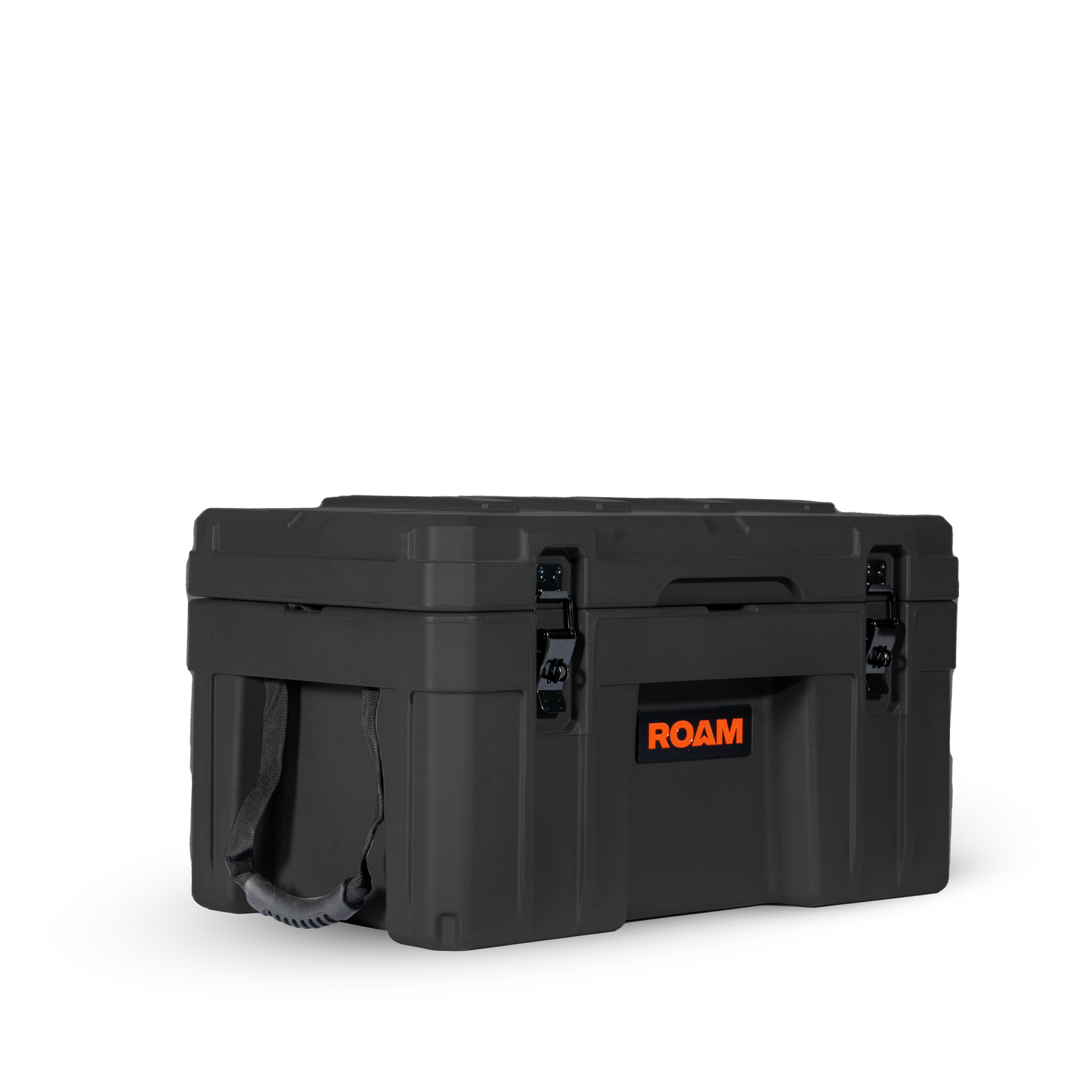 ROAM 55L Rugged Case in black, three-quarter angle view