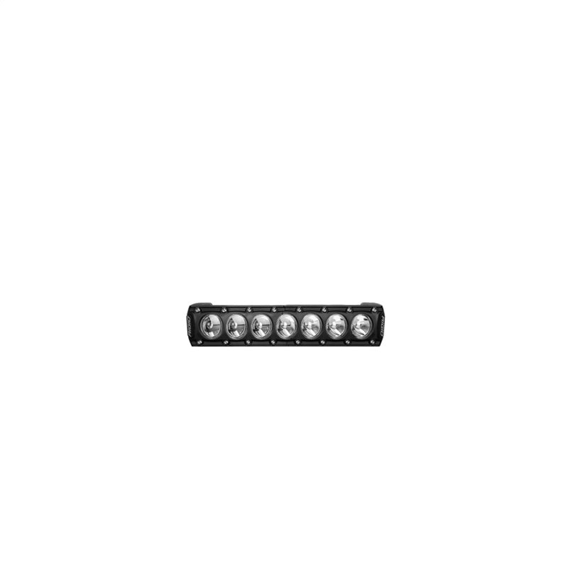 Rigid Industries Revolve 10in LED light bar with white trim ring, front three-quarter view