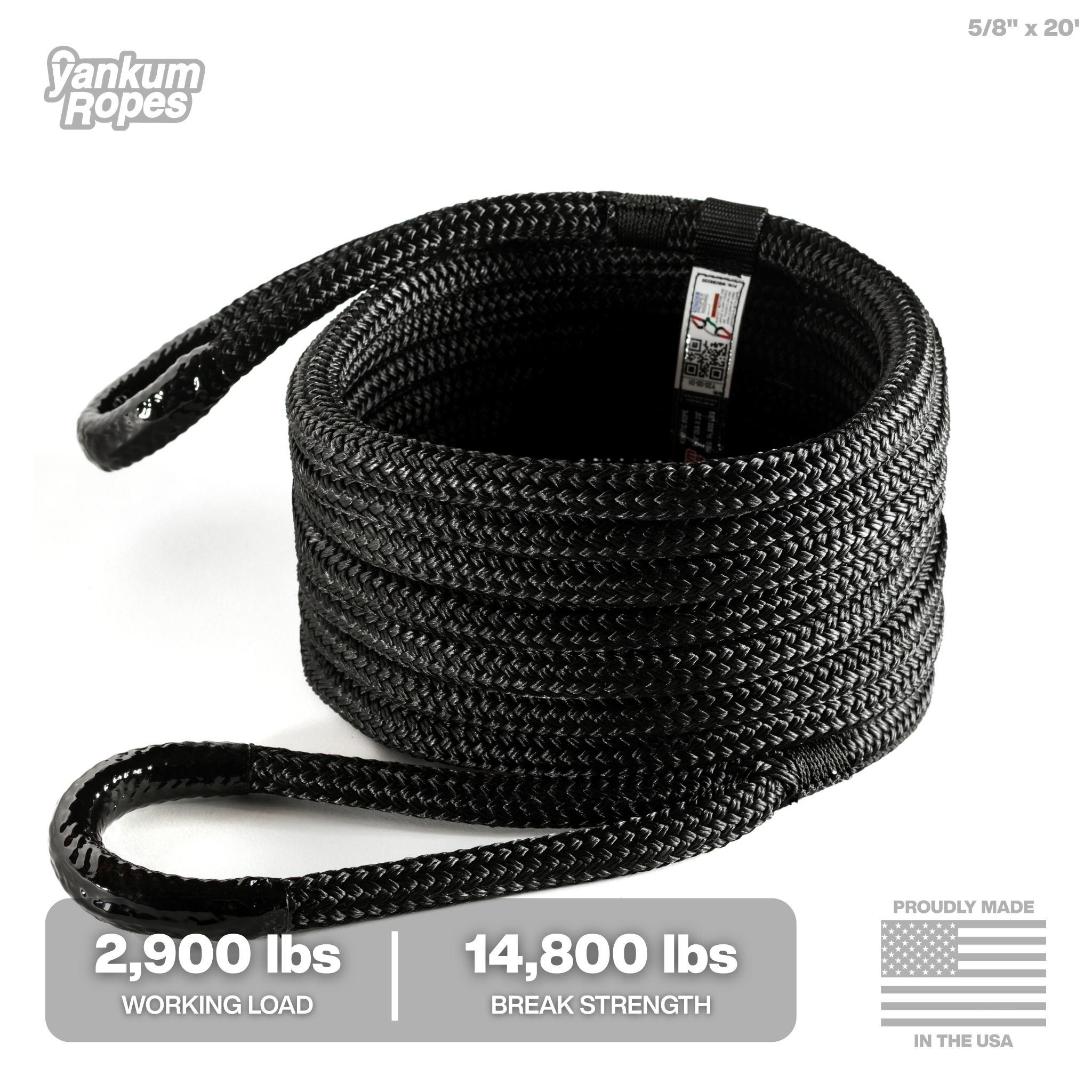 Hi-Vis Kinetic Recovery Rope