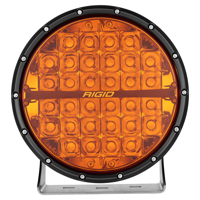 Rigid 360-Series 9in LED spot light with amber backlight ring illuminated