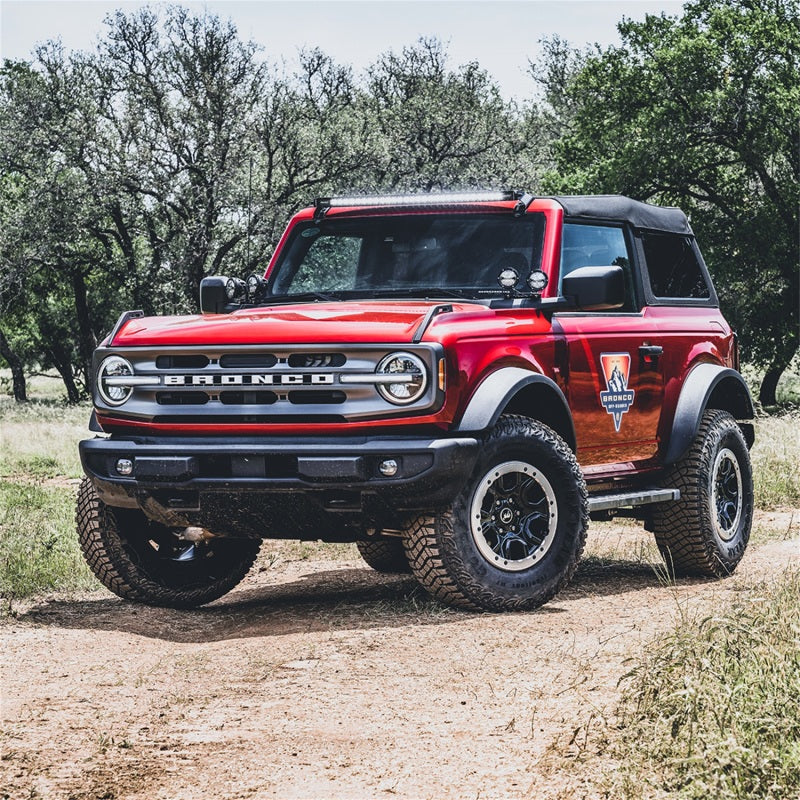 Powder-coated RIGID mount bracket for Ford Bronco roof line LED light bar