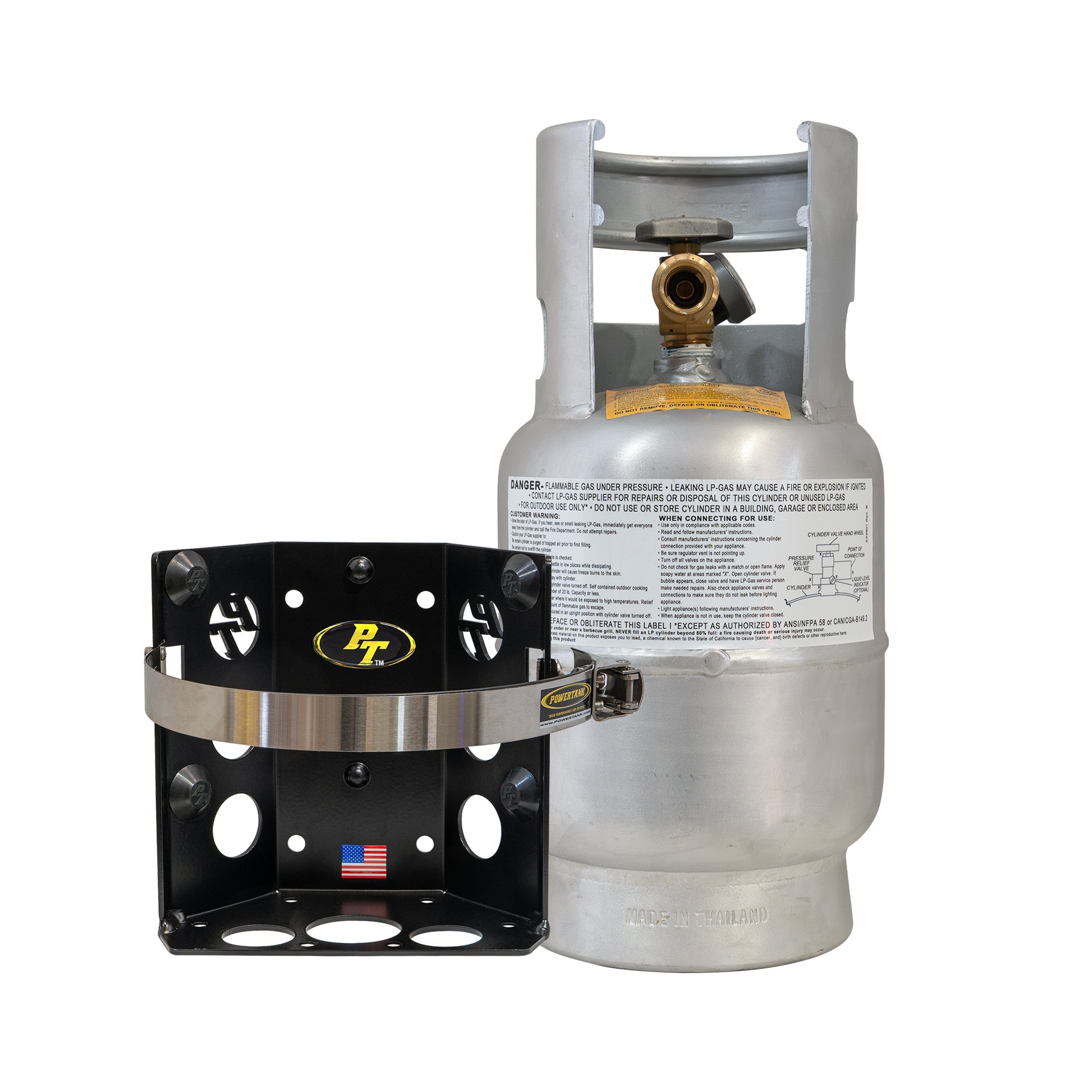 Teton LOCKER Propane Tank Bracket for 5 lb LP Bottle 8 in Diameter