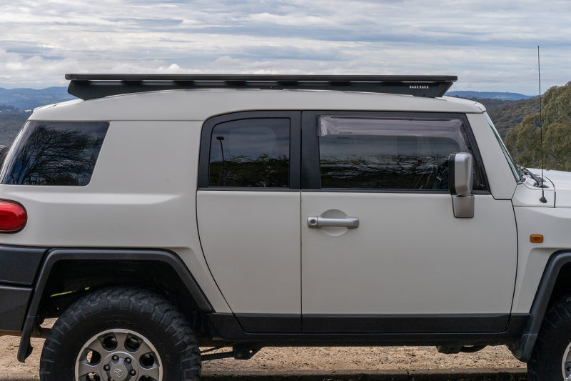 ARB BASE Rack 84″×51″ FJ Cruiser — front wind deflector view