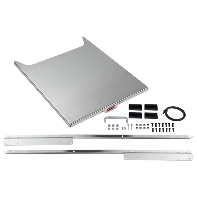 ARB roller drawer table — slide-out rails detail
