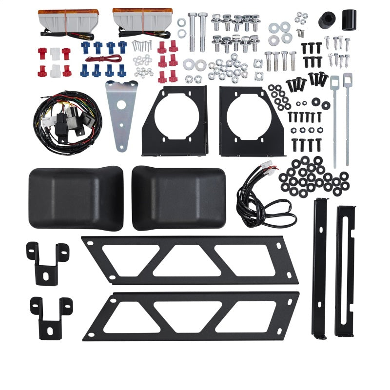 ARB Wrangler JK textured bull bar — winch platform detail