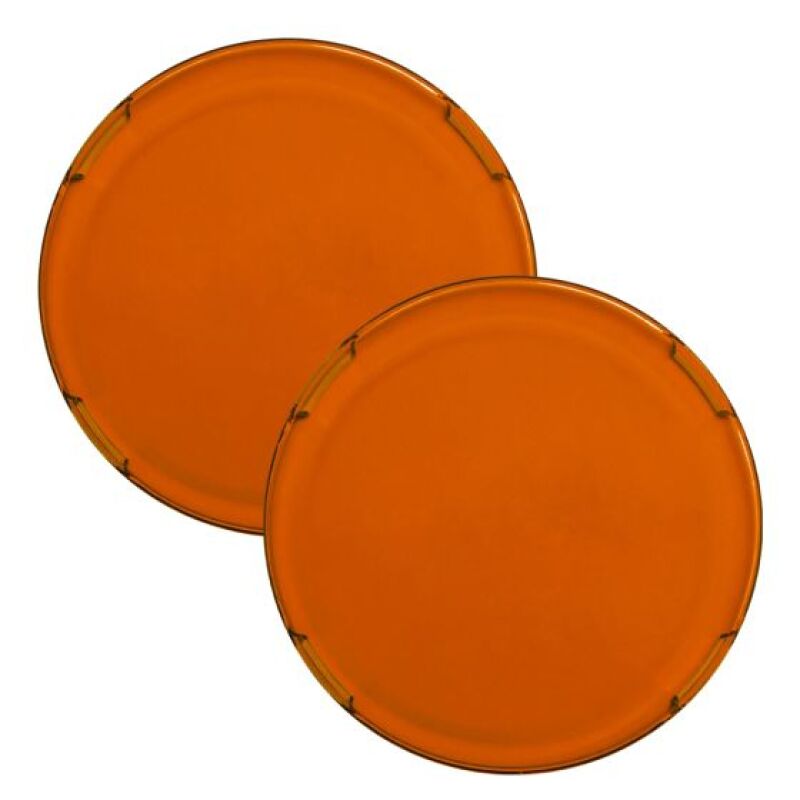 Rigid Industries 360-Series 9in Amber PRO light cover with transparent amber polycarbonate lens