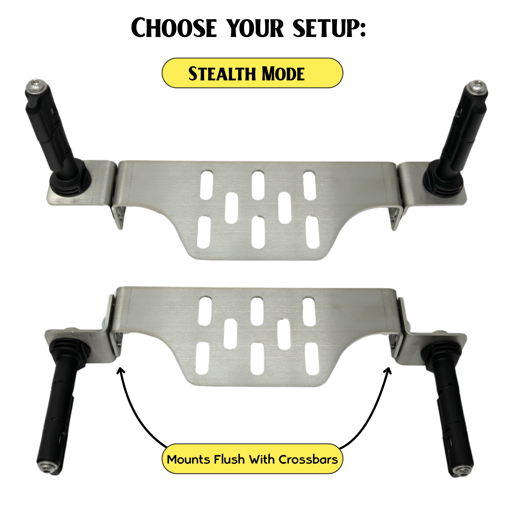 Overland Kitted Stealth Folding MAXTRAX® Roof Rack Mount