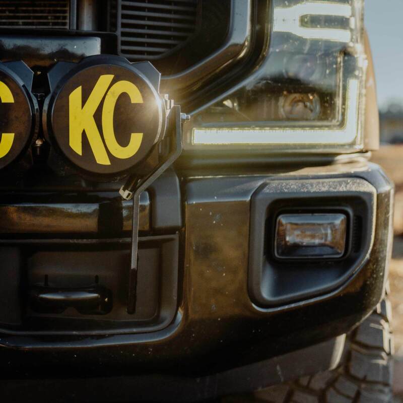 KC HiLiTES Gravity LED Pro6 7-Light Combo Bar Kit - 2017+ Ford Super Duty Front Bumper, close-up