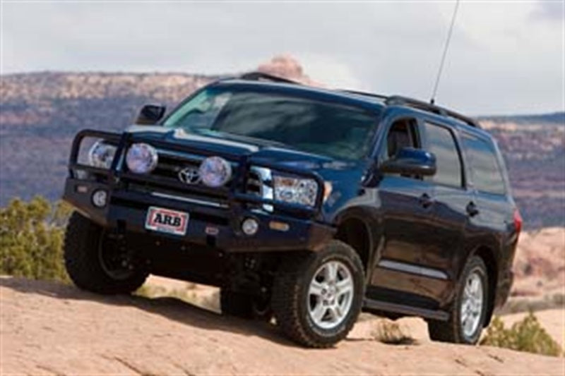 ARB Deluxe Winch Bumper — split-pan and underbody protection detail