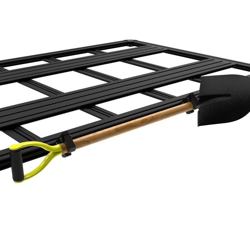 KC HiLiTES Platform One Quick Fist Roof Rack Mount - 45 Degree, mounted view