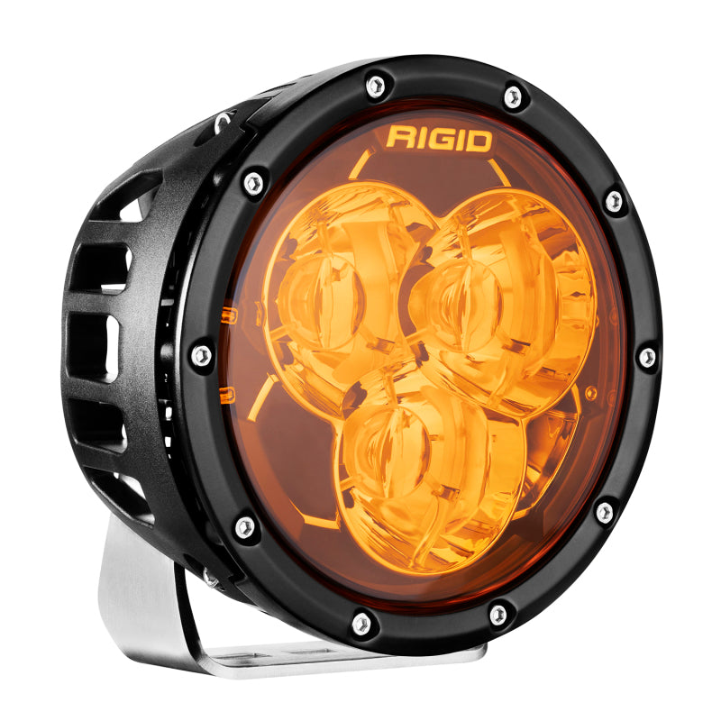 Rigid Industries 360-Series Laser Edition 6in Amber PRO off-road light pod, front view