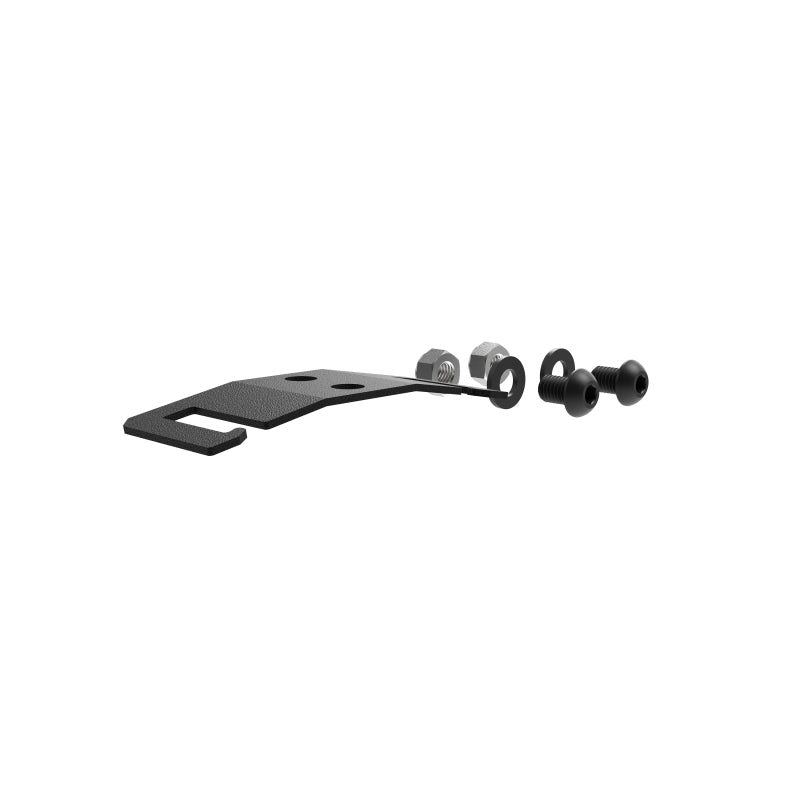 KC HiLiTES Platform One Roof Rack Awning Strap Hook, shown with included parts