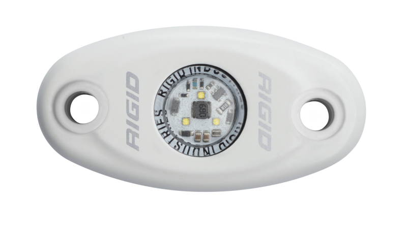 Rigid Industries A-Series natural white low-power LED accessory light, white housing — view 9