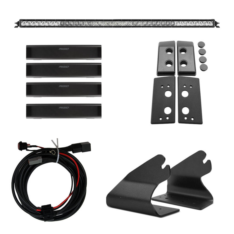 Rigid Industries SR-Series roof line LED light kit installed on a 2021+ Ford Bronco