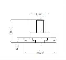DVA L-Track Heavy Duty Threaded Lug, 3/8", 4 Pack