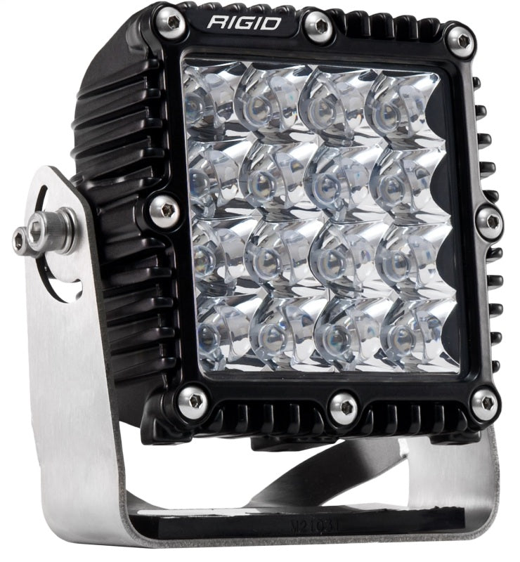 Rigid Q-Series Pro spot light with its waterproof connector and wiring pigtail