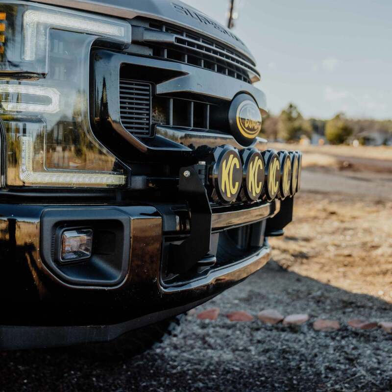 KC HiLiTES Gravity LED Pro6 7-Light Combo Bar Kit - 2017+ Ford Super Duty Front Bumper, in use