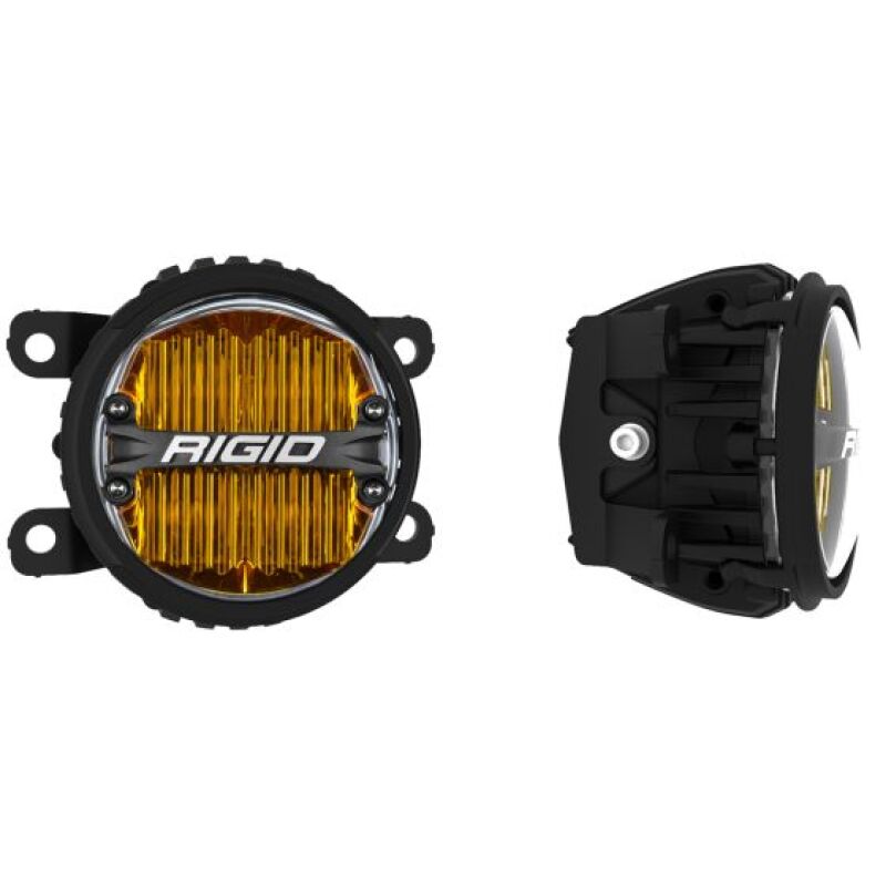 Rigid 360-Series PRO fog light kit components laid out with brackets and wiring