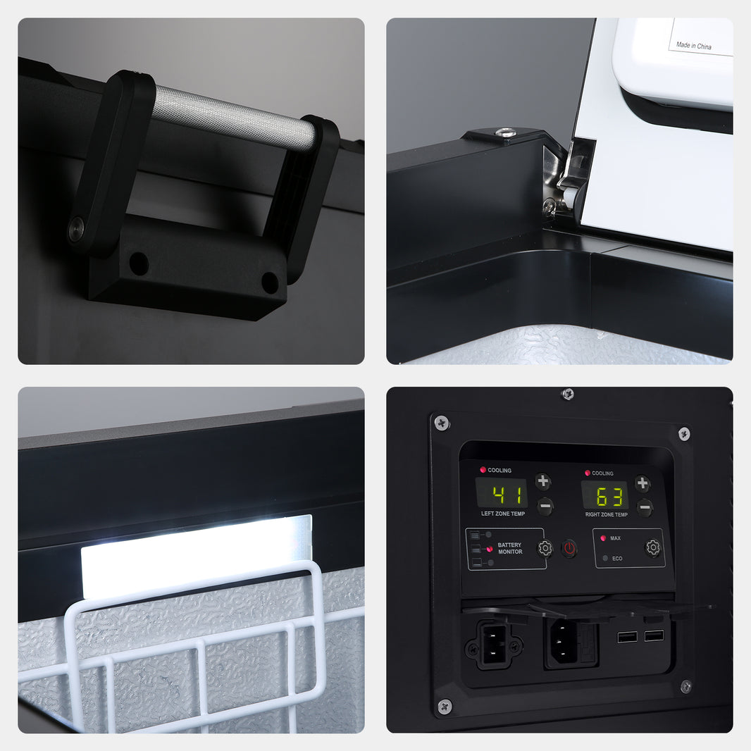 VL90ProD Dual Zone RV 12 volt Fridge Plug in Cooler | ICECO | 90 LT VL Pro Series ICECO- Overland Kitted