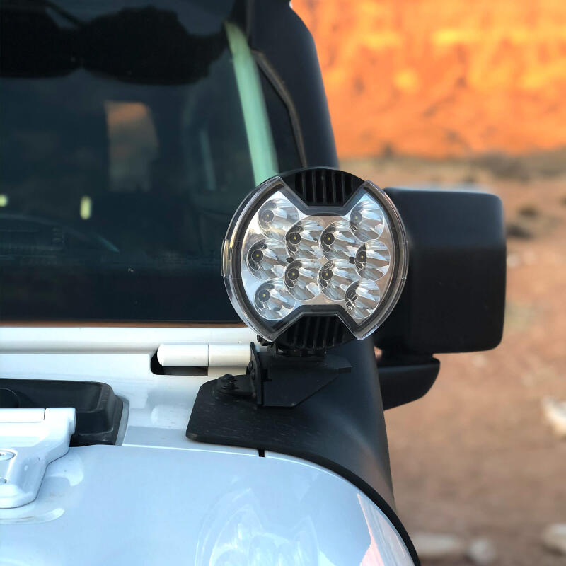 KC HiLiTES 6in. Light Shield for SlimLite LED - Clear, side view