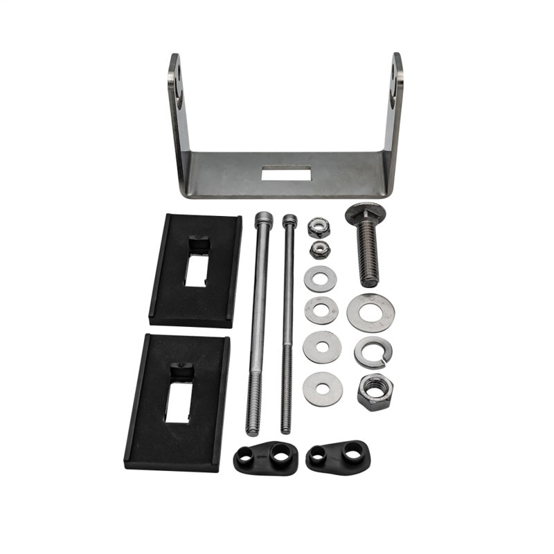 RIGID DX-L Series stainless steel hardware kit with mounting bracket, isolator, and bushings
