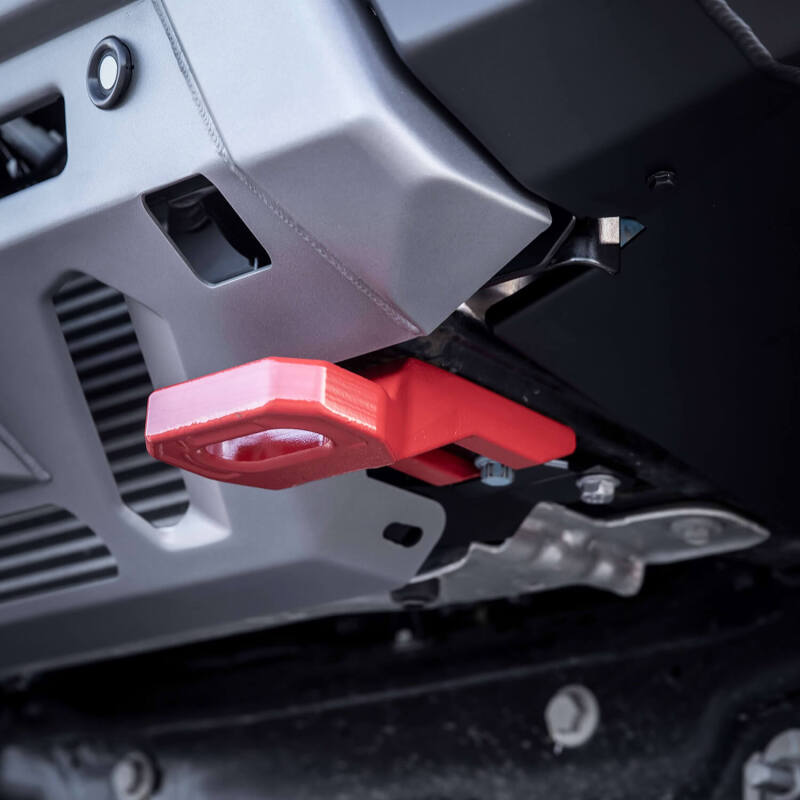ARB red powder-coat rated recovery point for 2021-2023 Ford F-150, passenger RHS