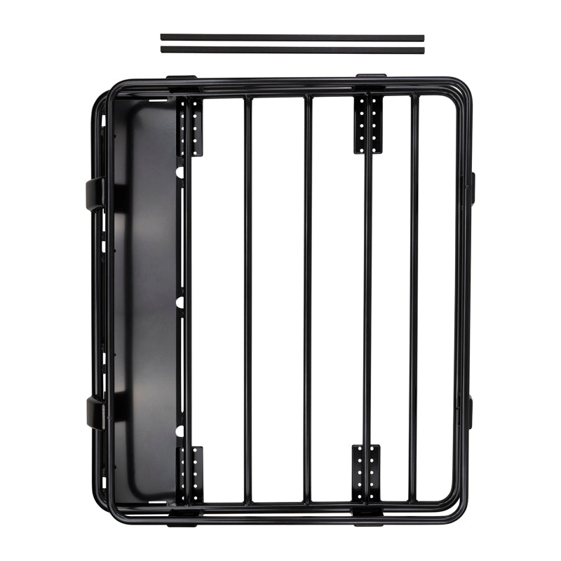 ARB roof rack cross bars and full-length support channel detail