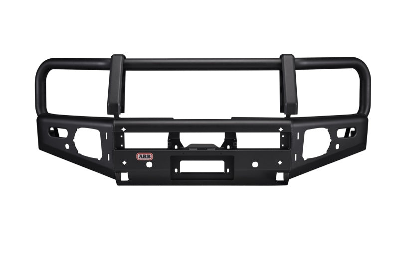 ARB Summit bull bar in textured black, front three-quarter studio view