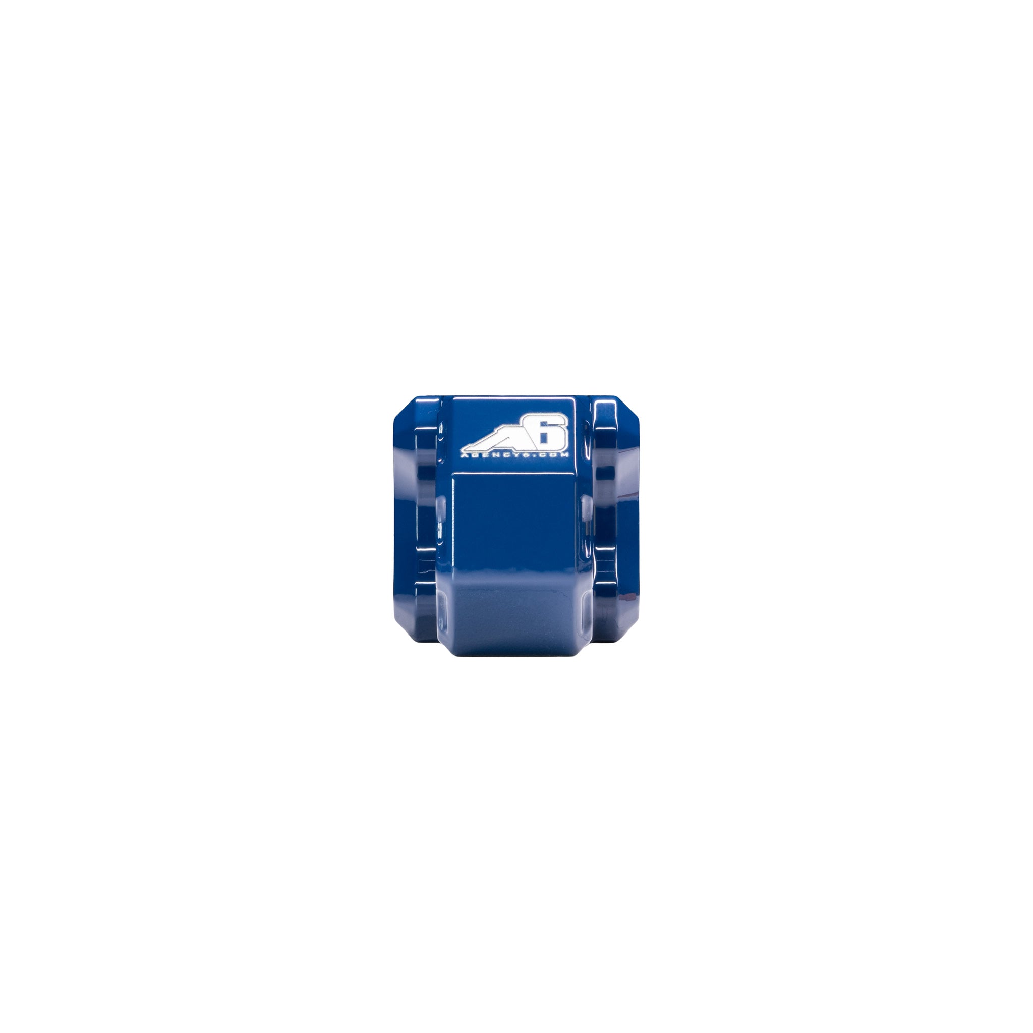 Blue Agency 6 hitch shackle block, front profile