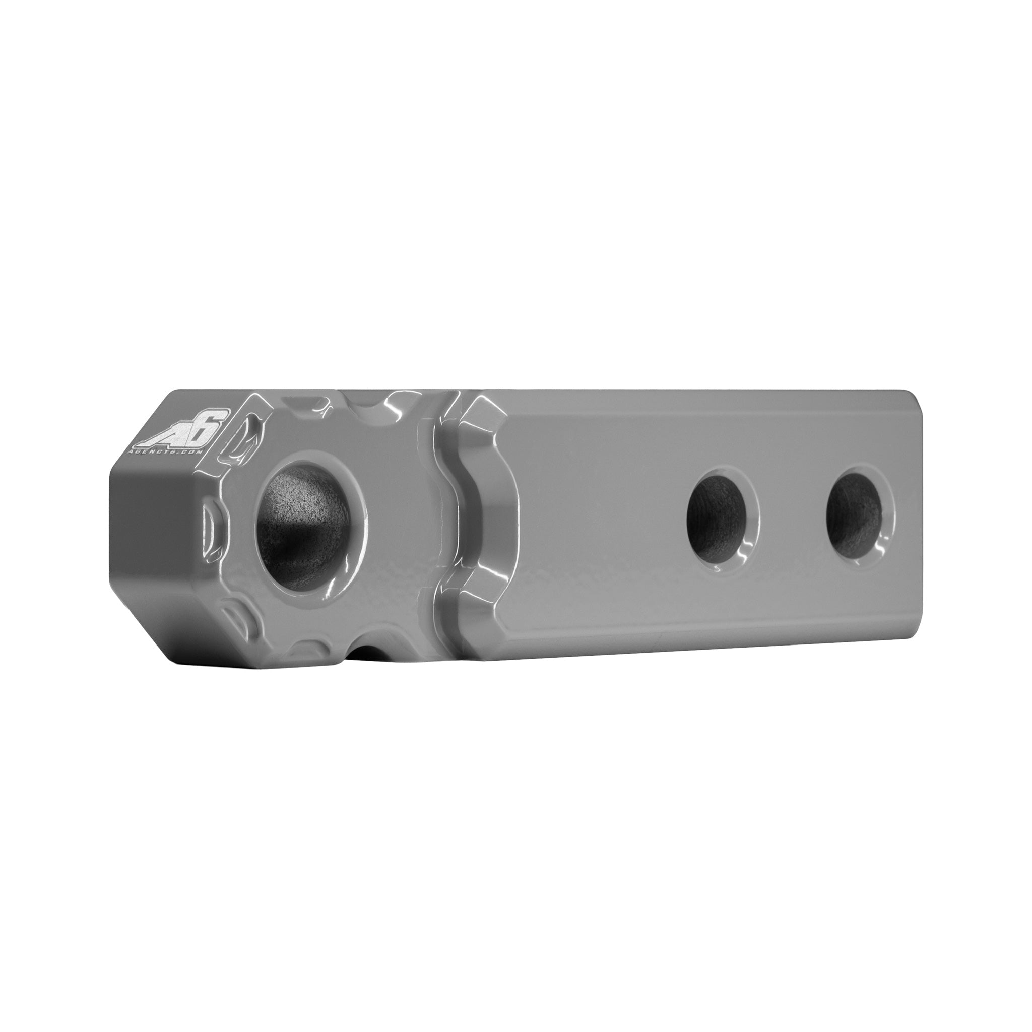 Earth grey Agency 6 hitch shackle block, quarter side view