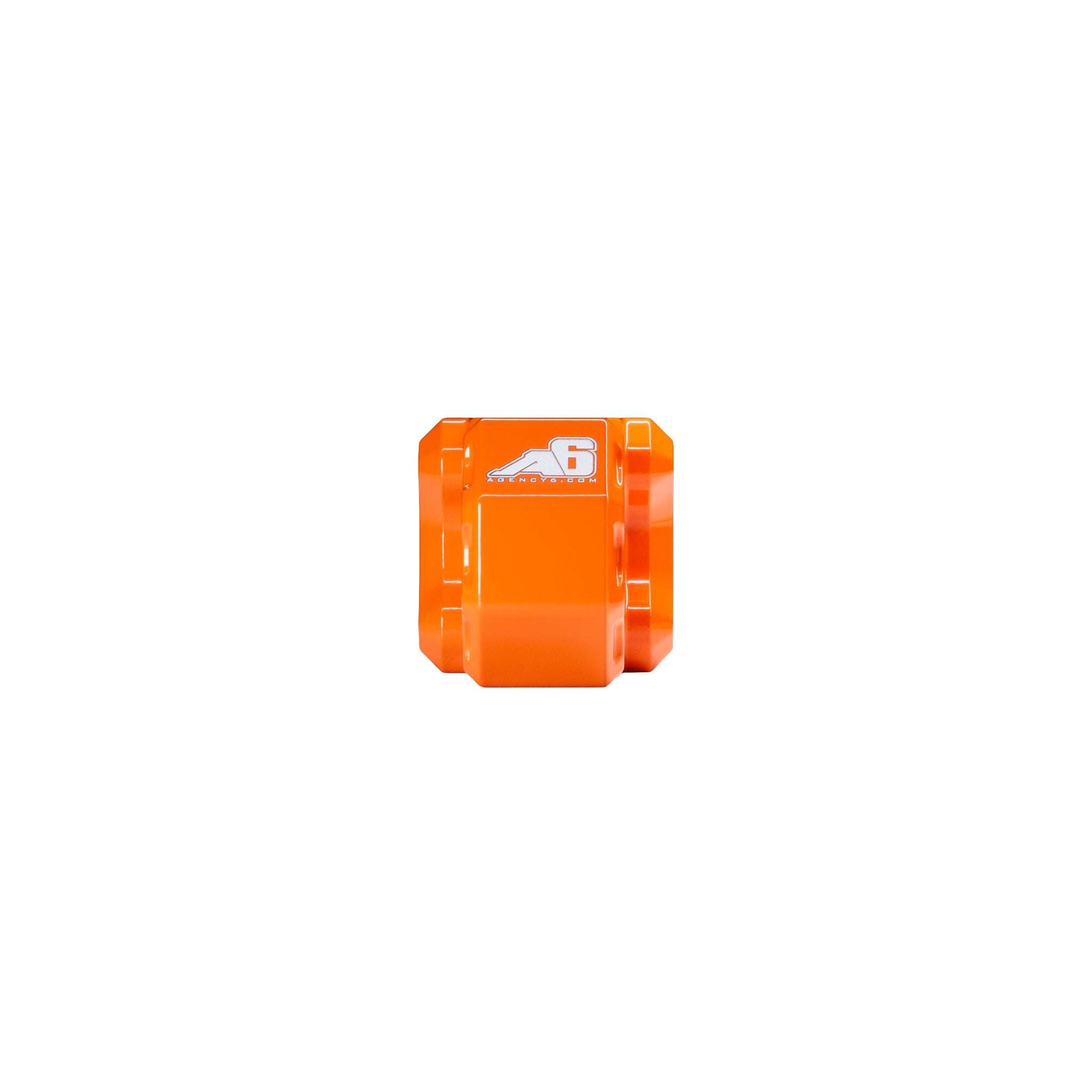 Orange Agency 6 hitch shackle block, front profile