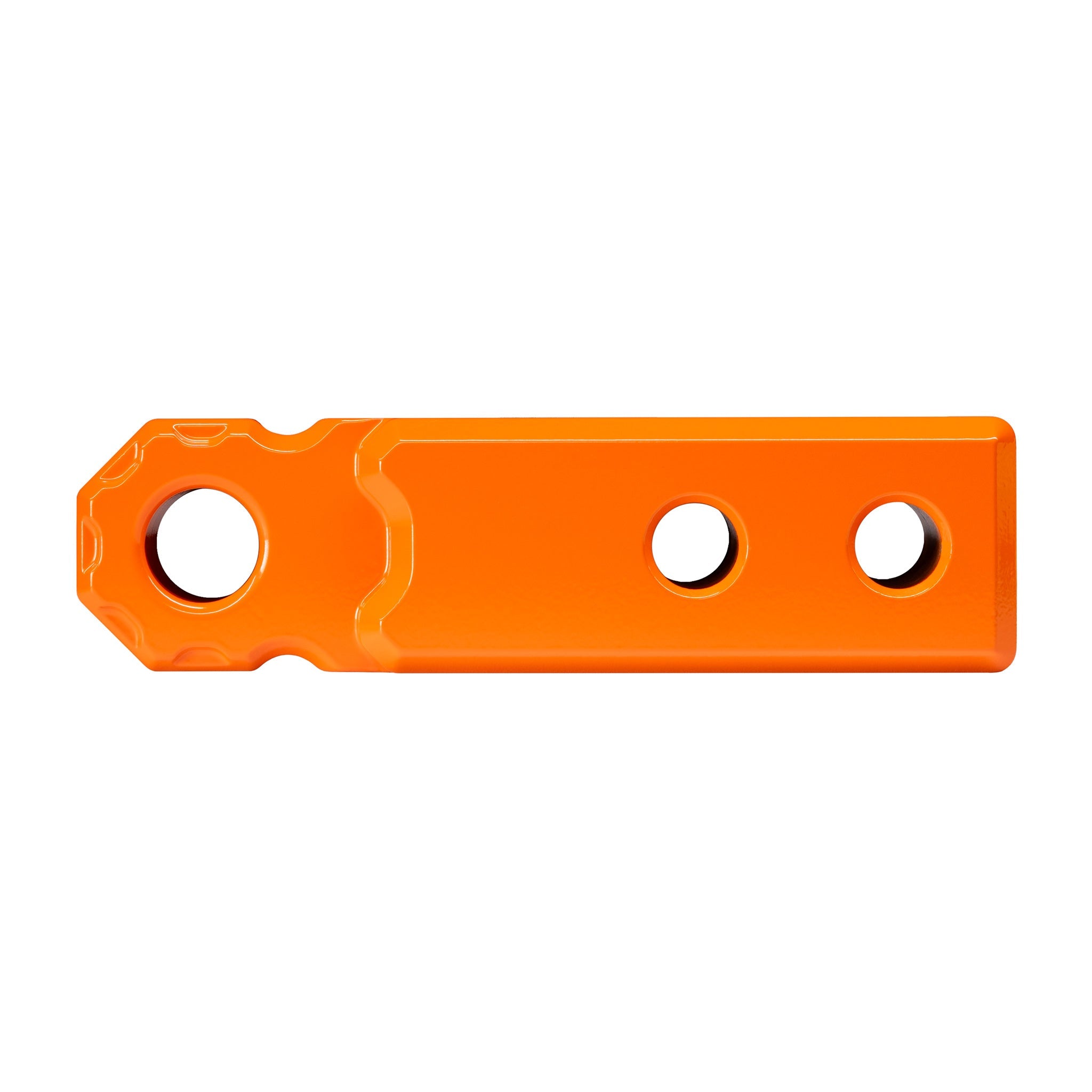 Orange Agency 6 hitch shackle block, side profile