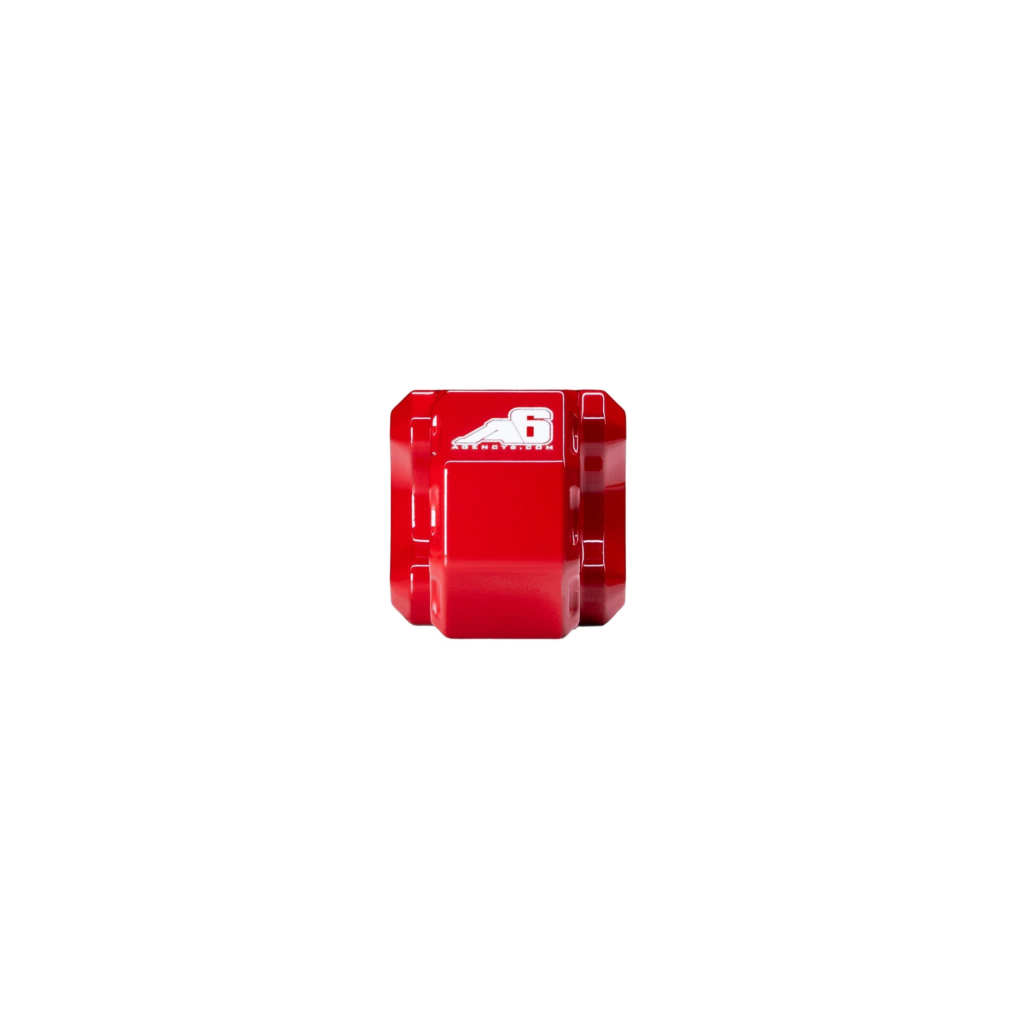 Red Agency 6 hitch shackle block, front profile