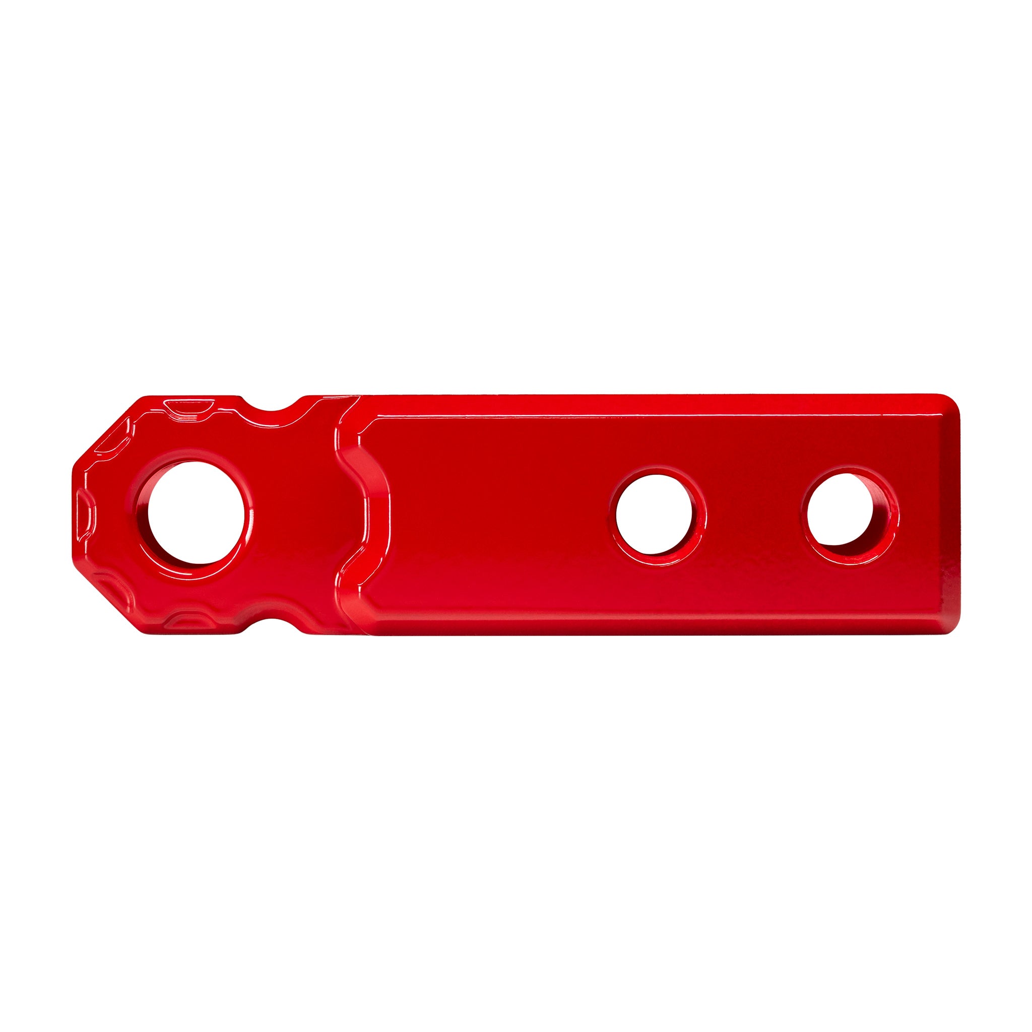 Red Agency 6 hitch shackle block, side profile