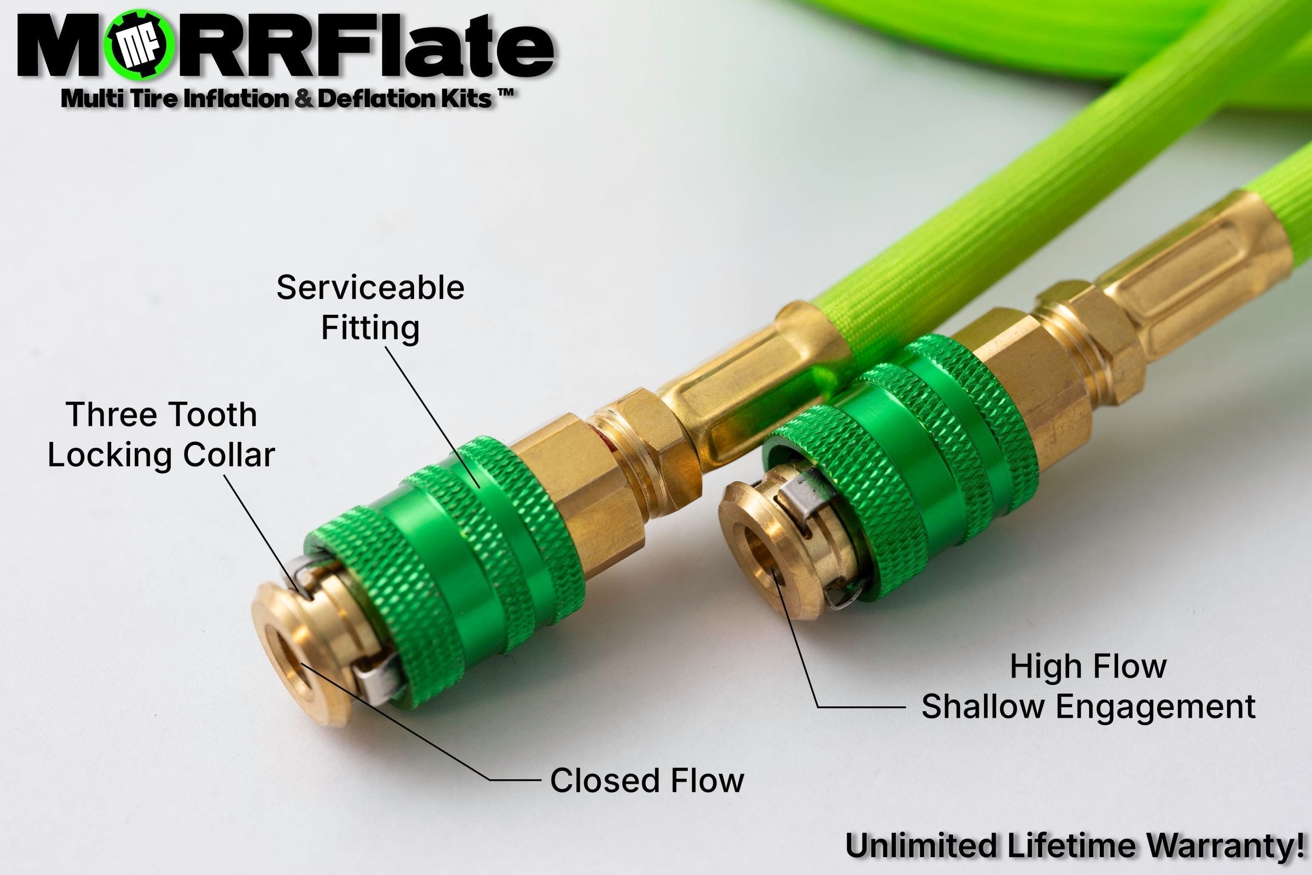 MORRFlate Air Hub single tire hose air chuck detail