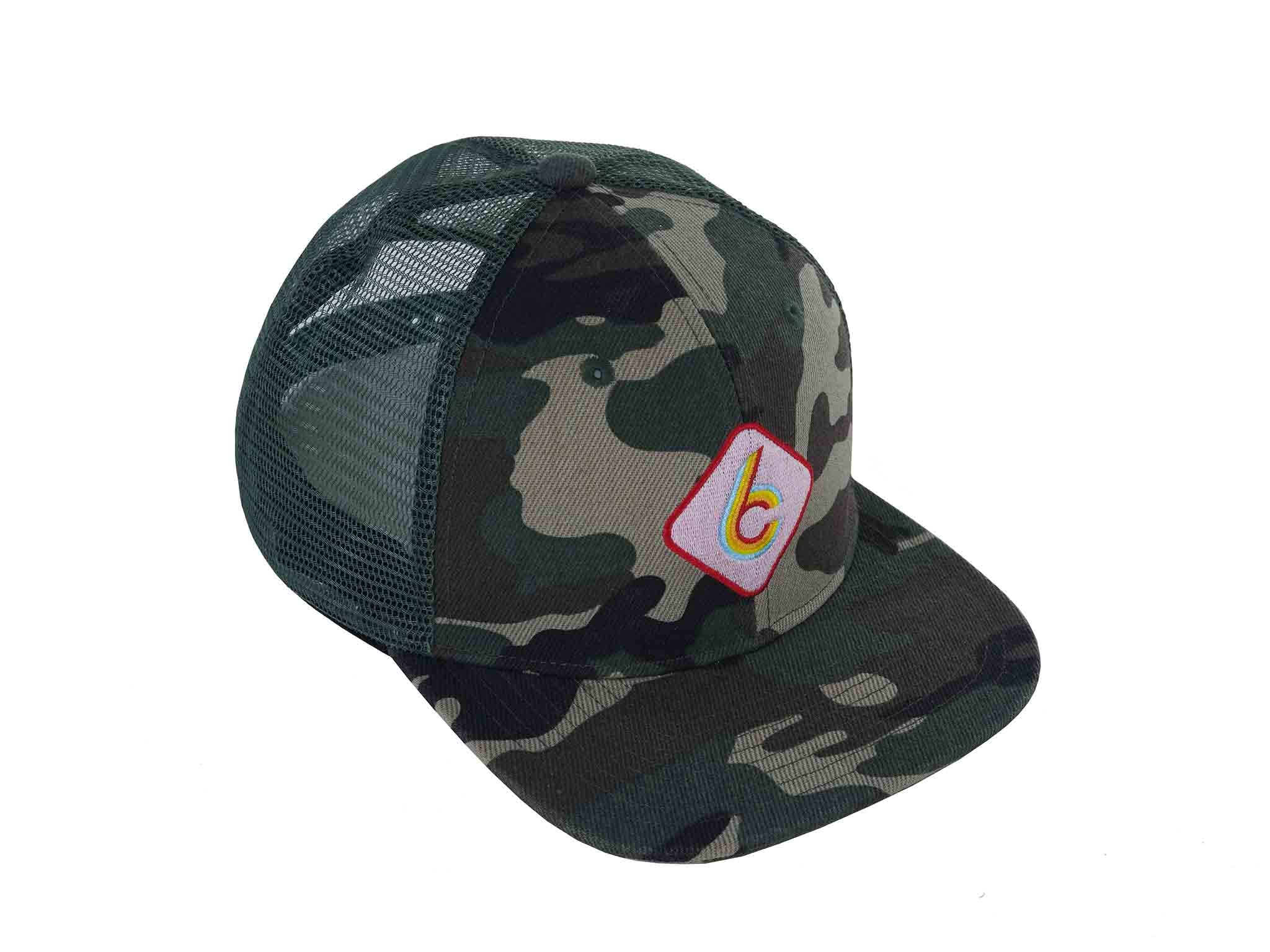 FLAT DECK CAP PINK PATCH SWAG C6 Outdoor- Overland Kitted