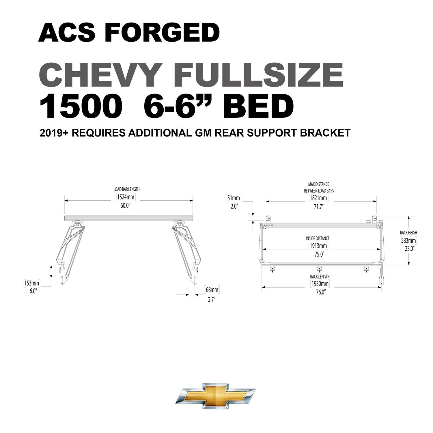 ACS FORGED Bed Rack for CHEVY TRUCKS