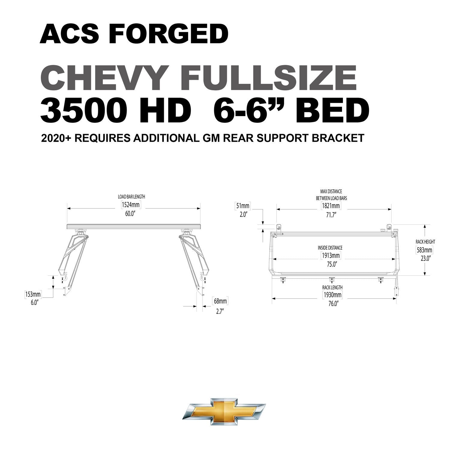 ACS FORGED Bed Rack for CHEVY TRUCKS