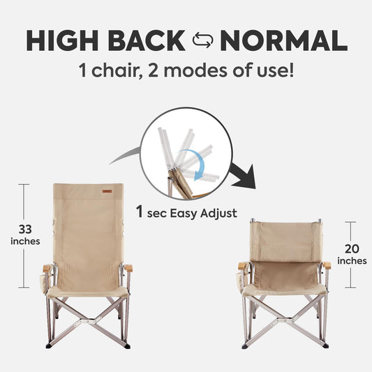 Hi1600L Folding Camping Chairs for Outside| ICECO Camping ICECO- Overland Kitted