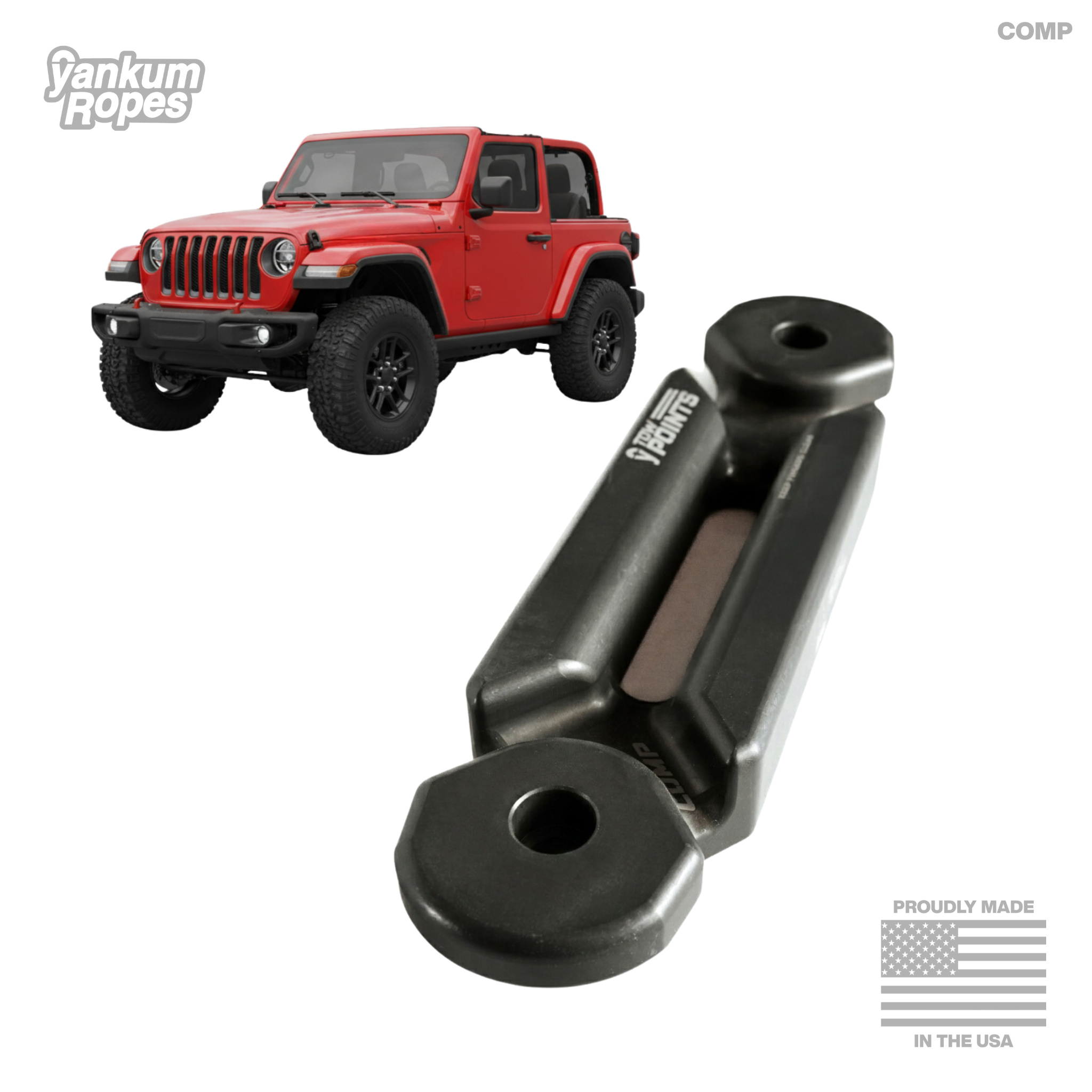 Yankum Comp Groove fairlead for narrow competition winch drums