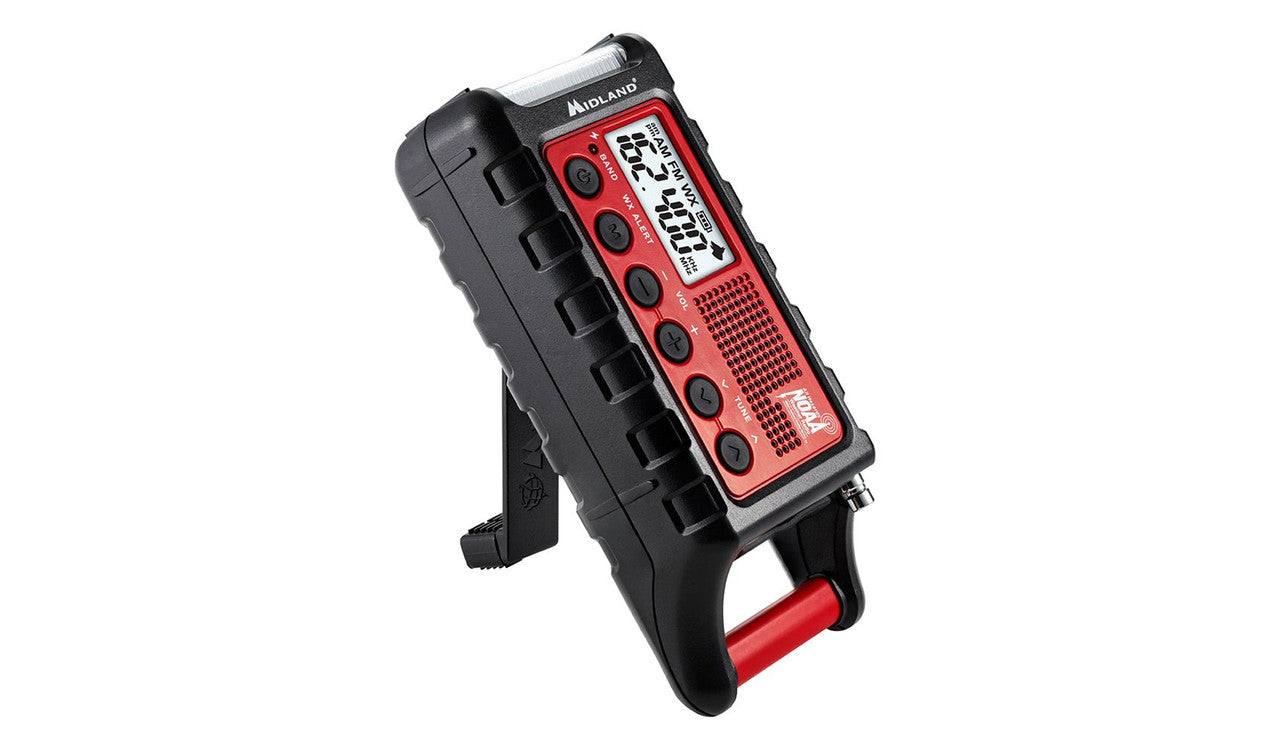 Midland ER310 emergency crank weather radio, solar panel and ports