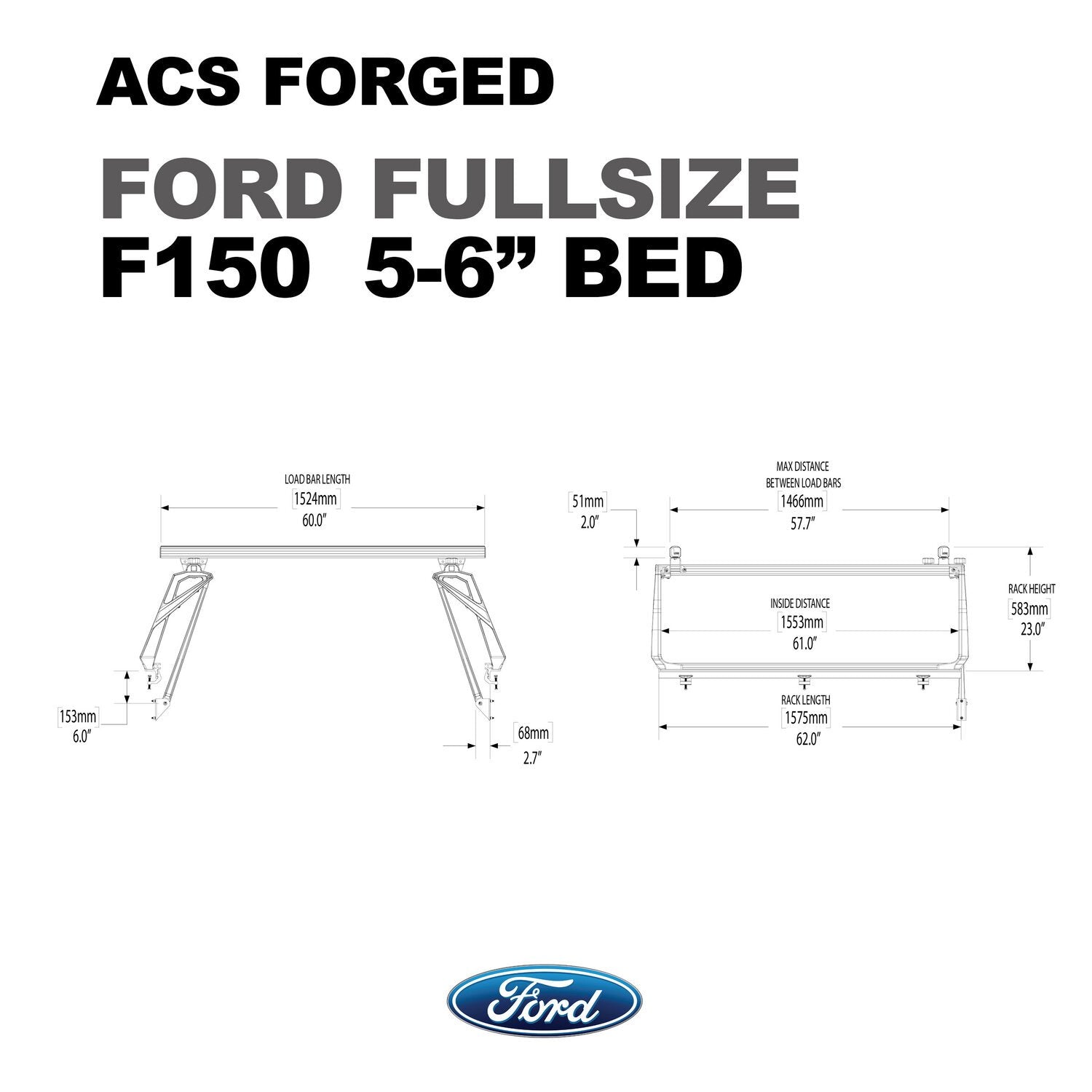 ACS FORGED Bed Rack for FORD TRUCKS