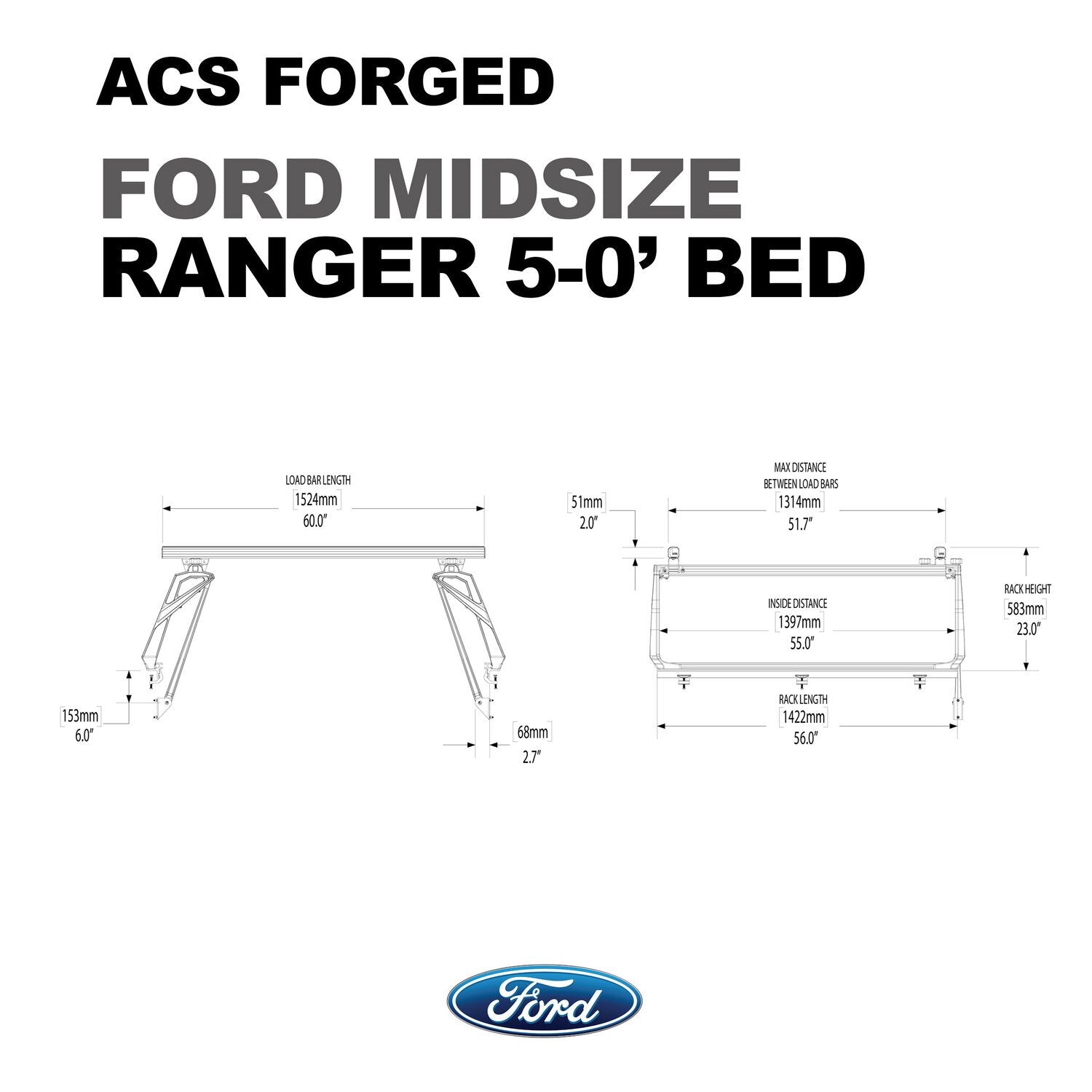 ACS FORGED Bed Rack for FORD TRUCKS