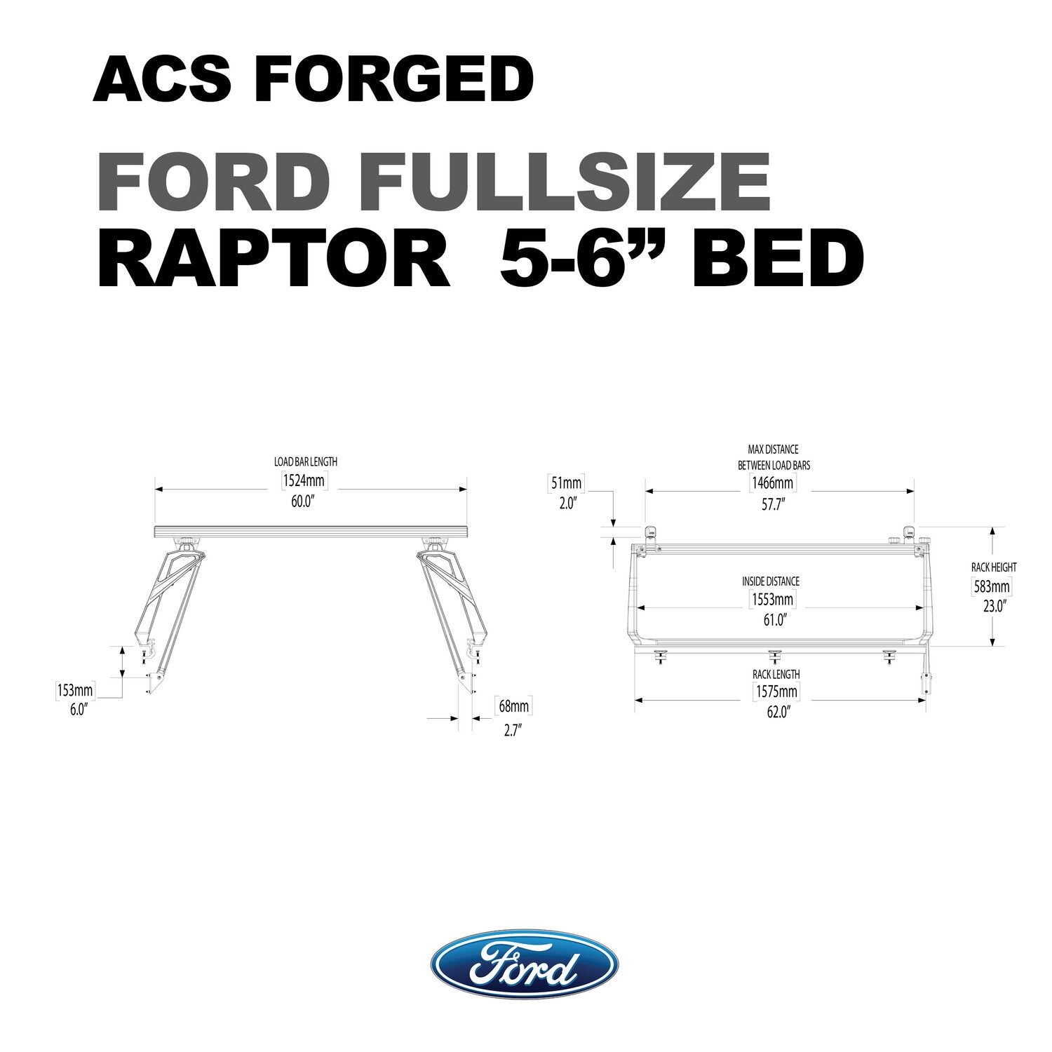 ACS FORGED Bed Rack for FORD TRUCKS