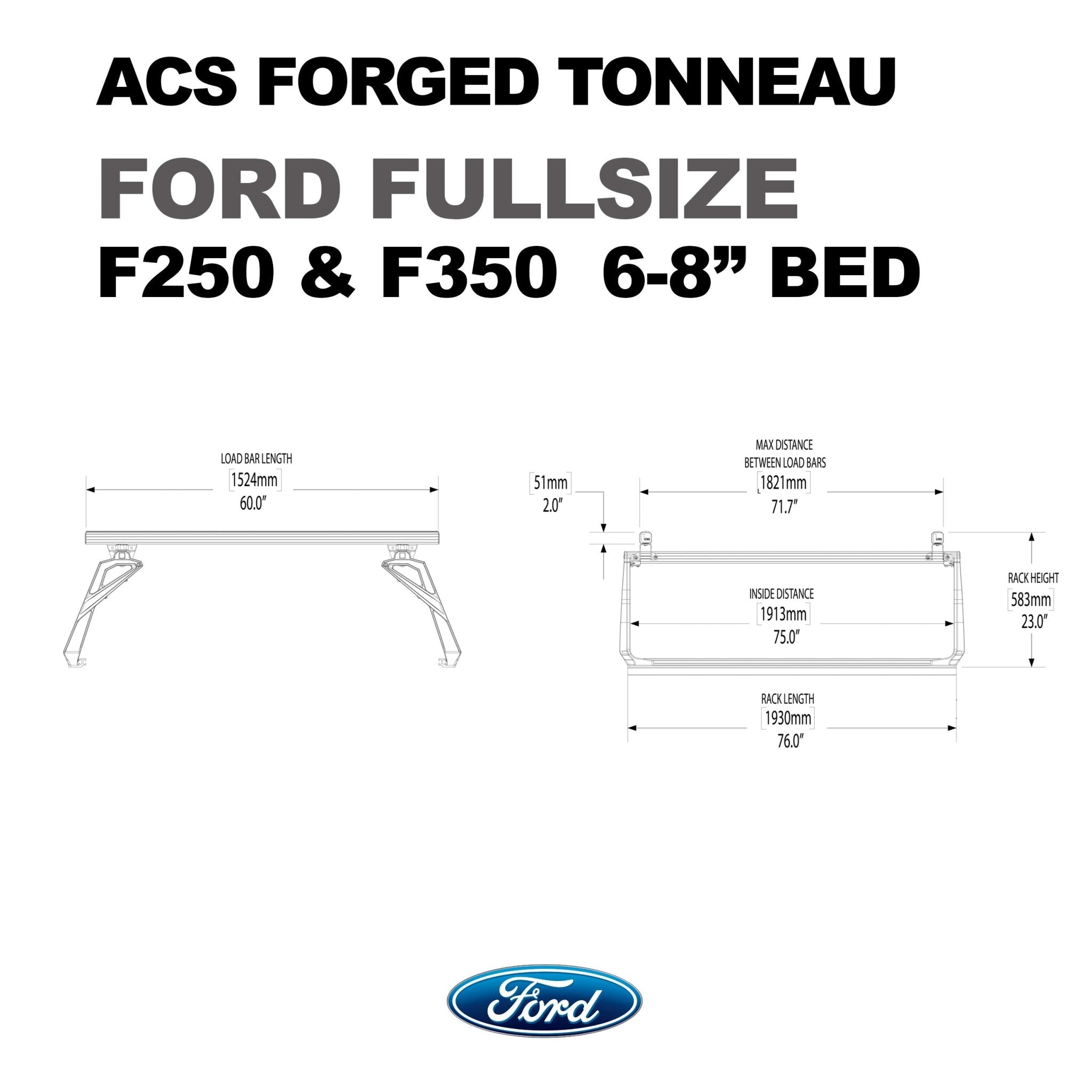 Ford F-250 6'8" ft. Bed | Ford F-250 ACS FORGED 6'8" ft. Bed - Leitner Designs