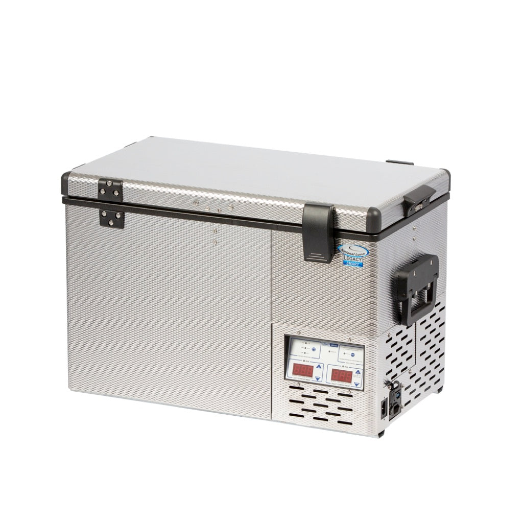 National Luna 35L Legacy fridge, end view, closed