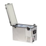National Luna Legacy fridge with lid open, end view