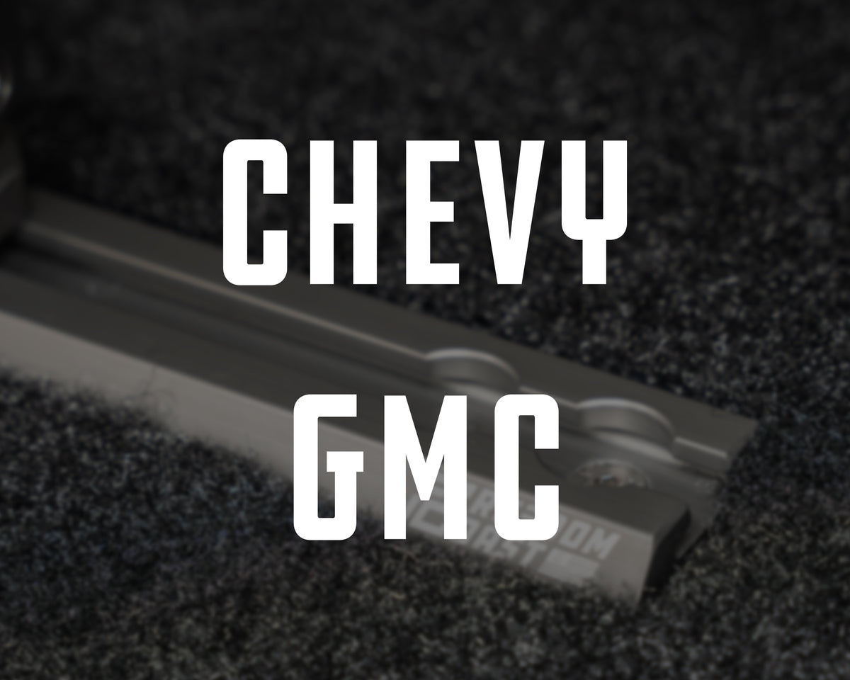 Freedom Track bed rail for Chevy and GMC trucks, title card